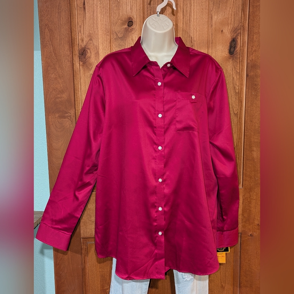 Ruby Rd. Vibrant Pink Blouse‎